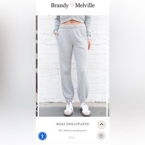 Brandy Melville Rosa Sweatpants